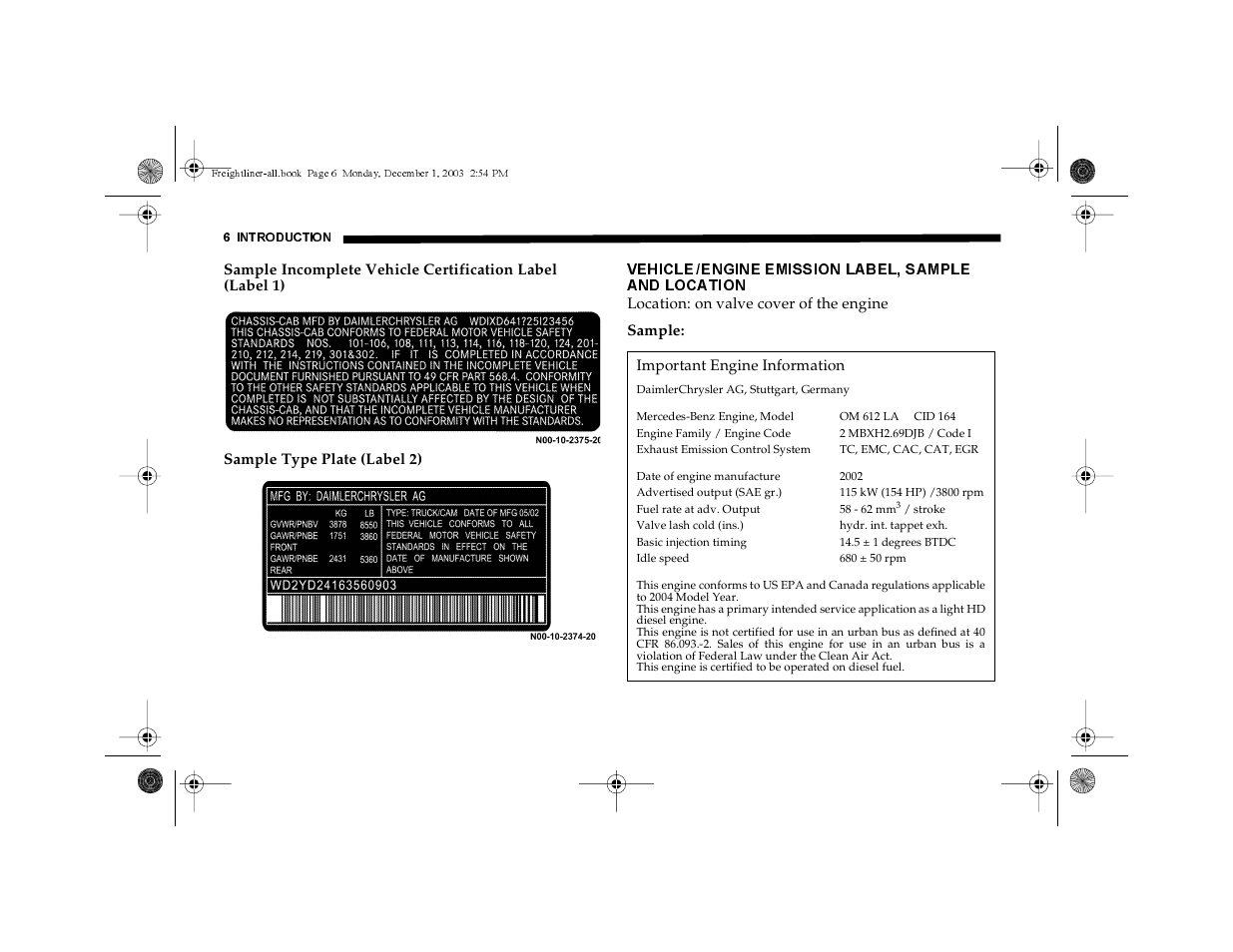 Dodge 2004 Sprinter Carb & Chassis User Manual | Page 6 / 272