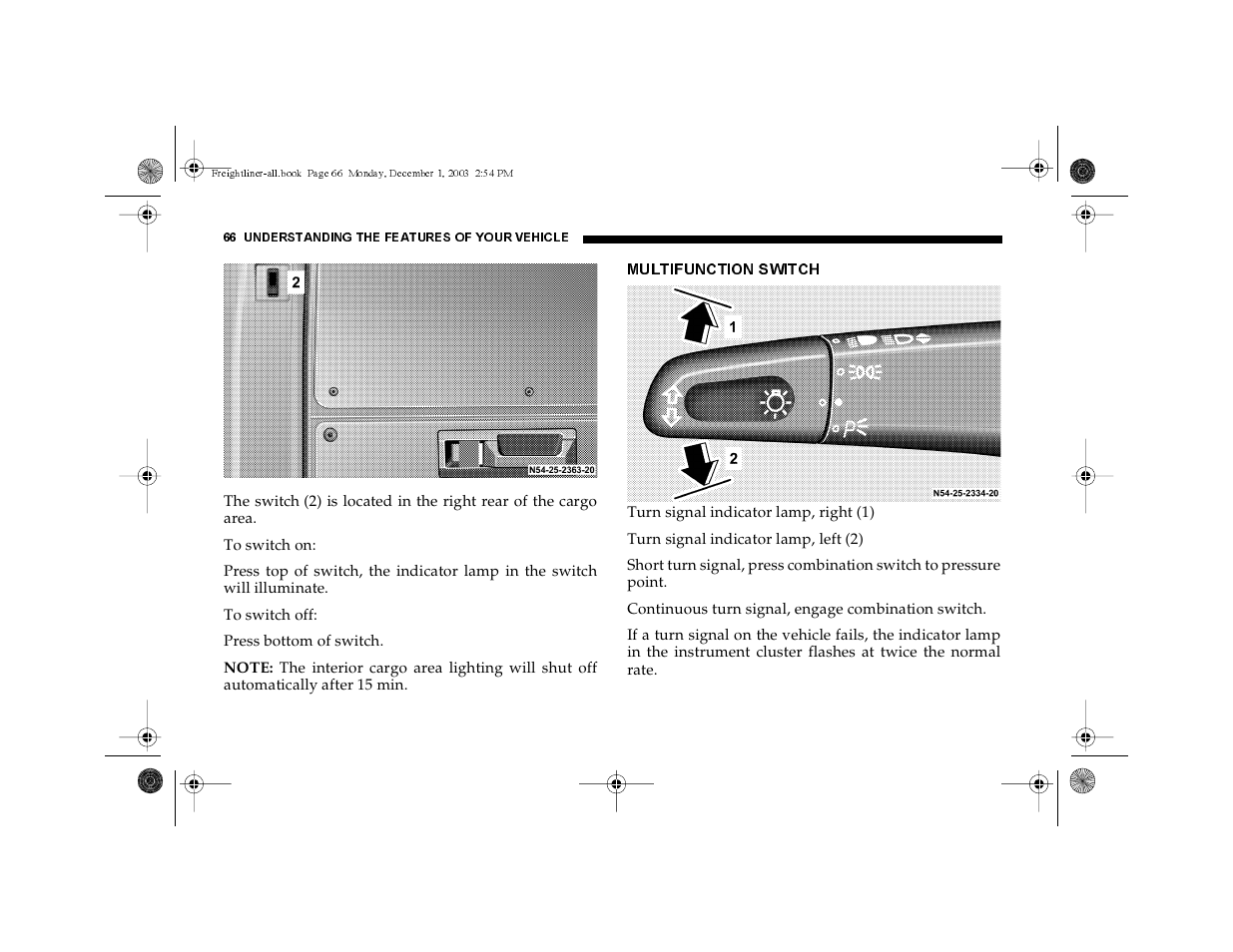 Multifunction switch | Dodge 2004 Sprinter Carb & Chassis User Manual | Page 66 / 272