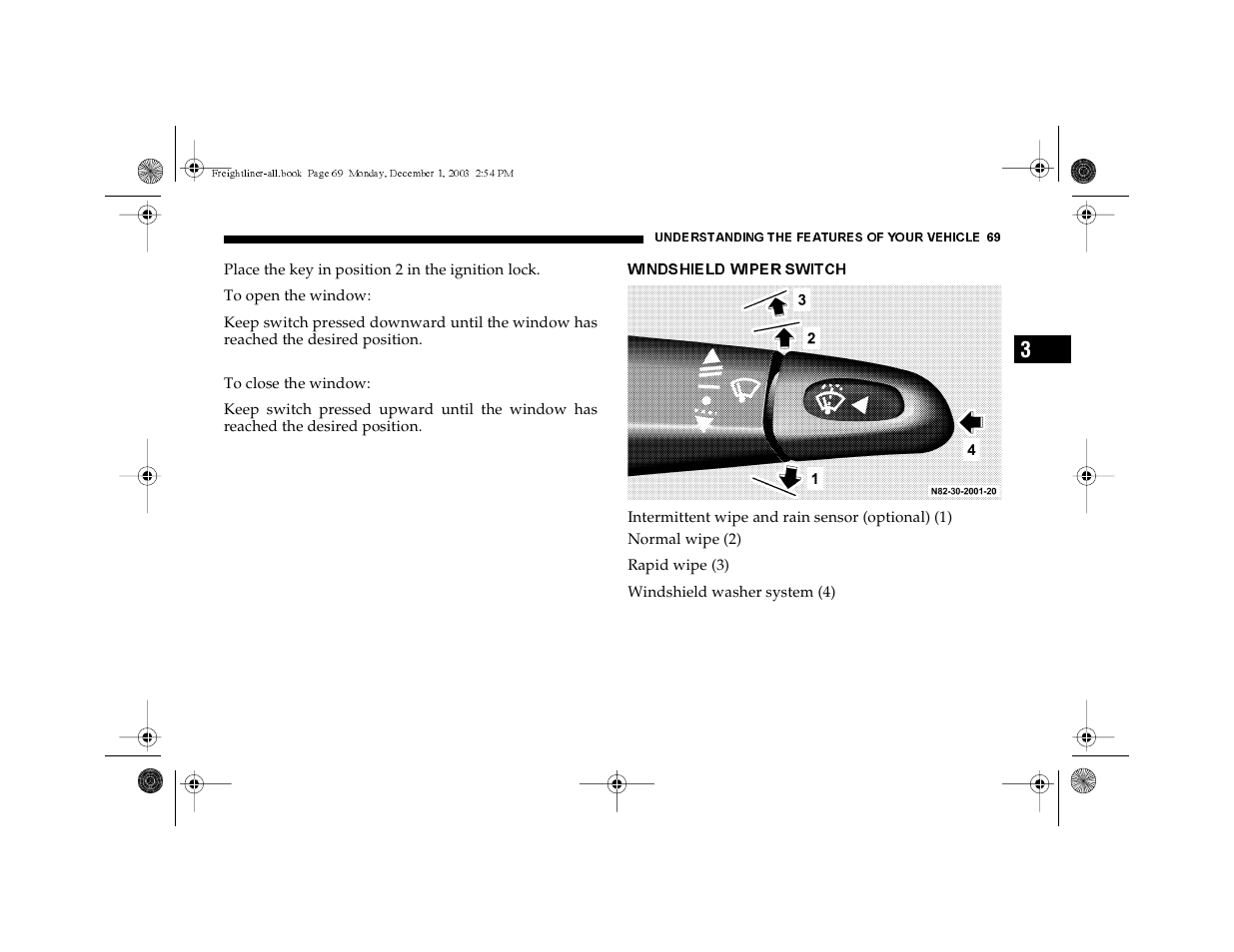 Windshield wiper switch | Dodge 2004 Sprinter Carb & Chassis User Manual | Page 69 / 272