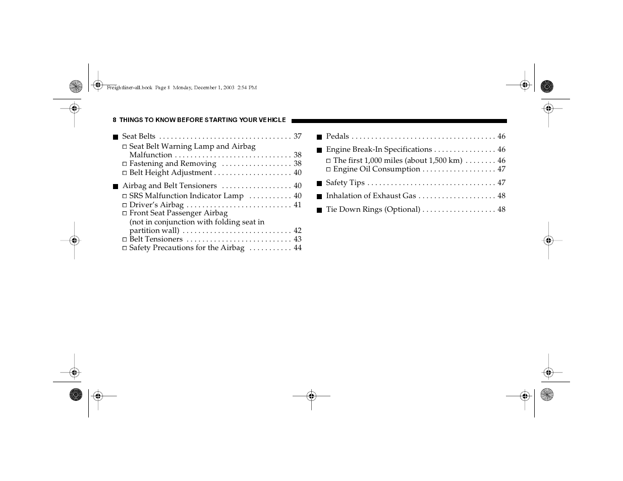 Dodge 2004 Sprinter Carb & Chassis User Manual | Page 8 / 272