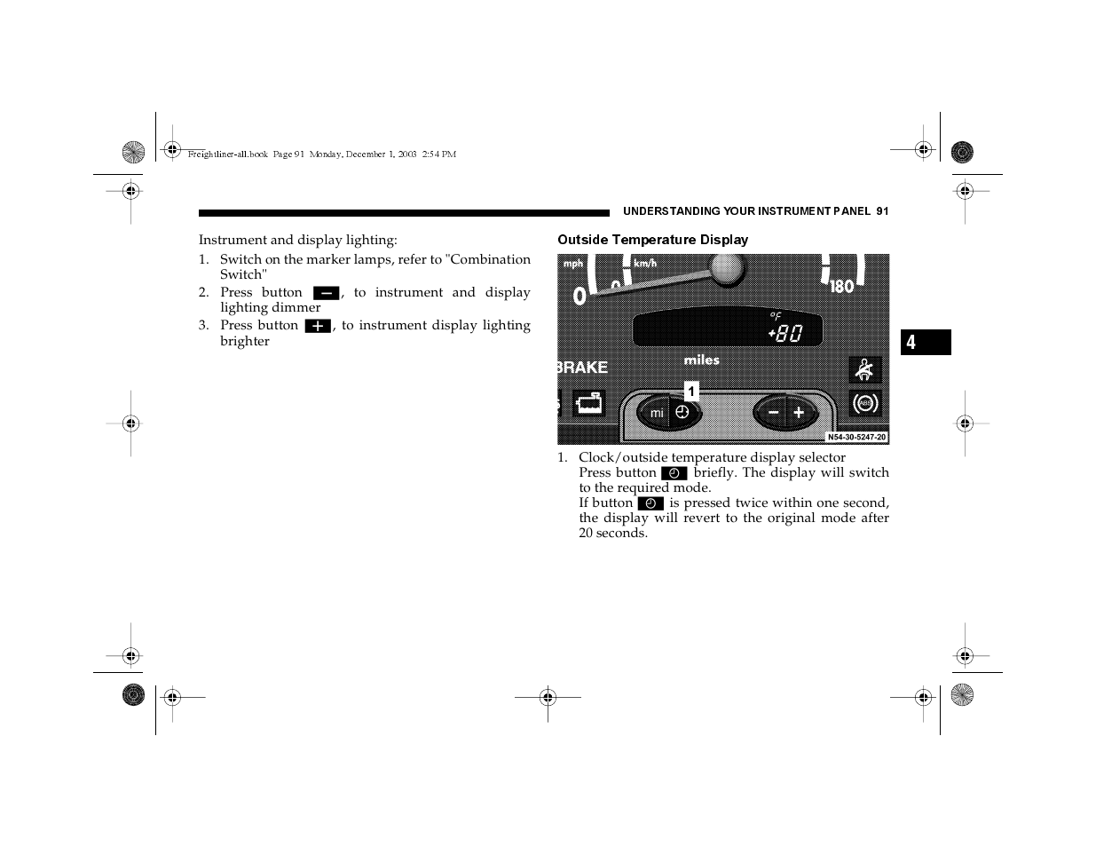 Outside temperature display | Dodge 2004 Sprinter Carb & Chassis User Manual | Page 91 / 272