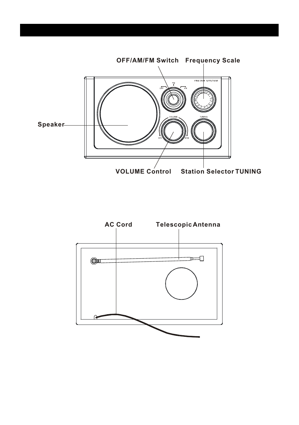 Rear front | Curtis SRCD3815 User Manual | Page 4 / 6
