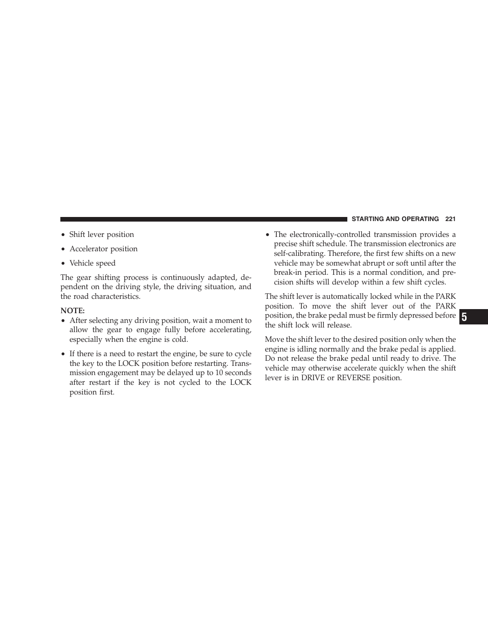 Dodge 2008 Challenger SRT8 User Manual | Page 223 / 385