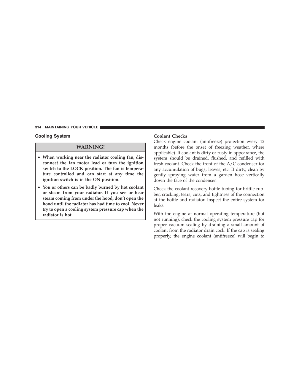 Cooling system | Dodge 2008 Challenger SRT8 User Manual | Page 316 / 385