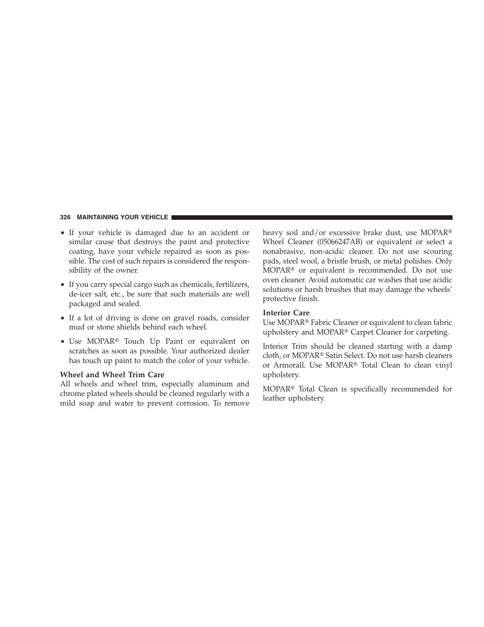 Dodge 2008 Challenger SRT8 User Manual | Page 328 / 385