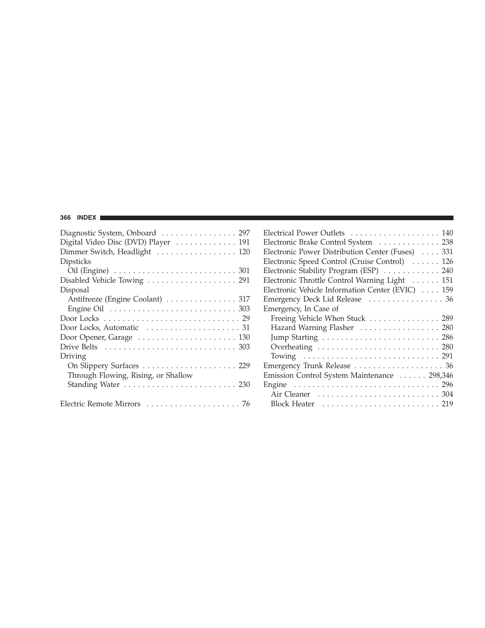 Dodge 2008 Challenger SRT8 User Manual | Page 368 / 385