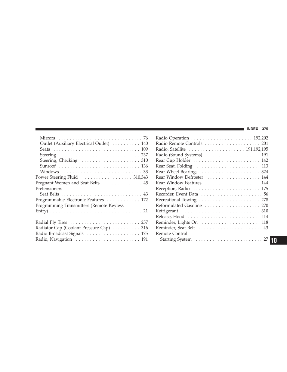 Dodge 2008 Challenger SRT8 User Manual | Page 377 / 385