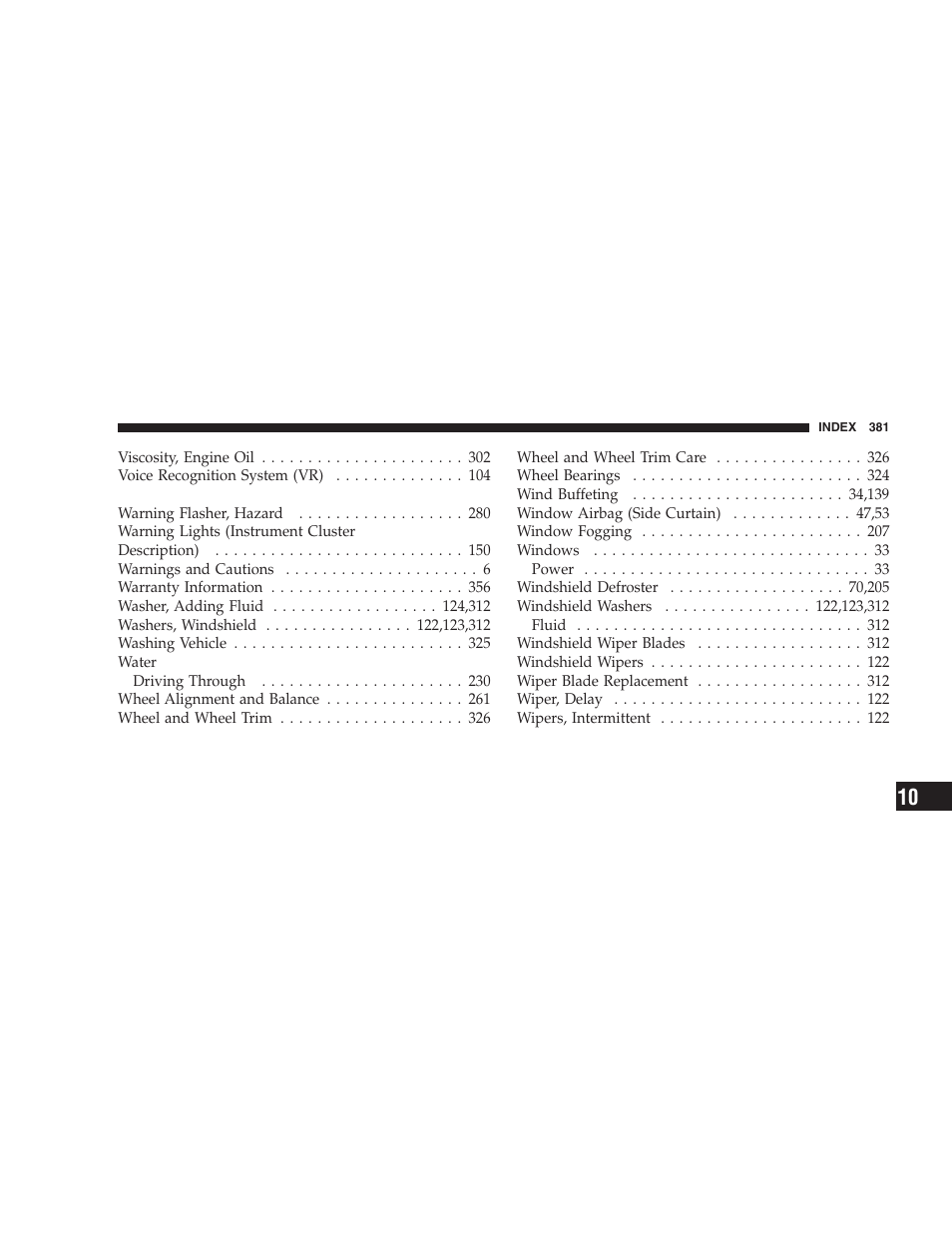 Dodge 2008 Challenger SRT8 User Manual | Page 383 / 385