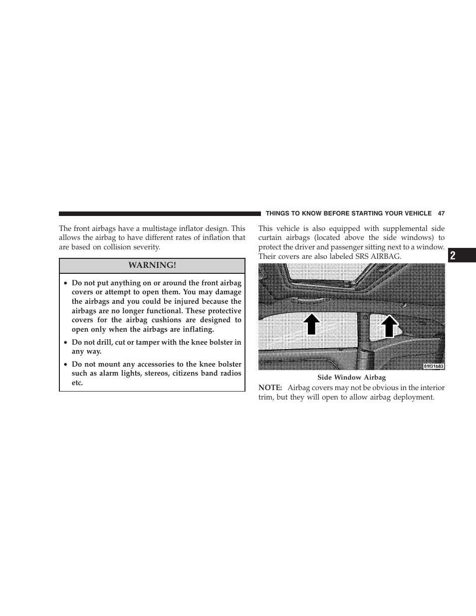 Dodge 2008 Challenger SRT8 User Manual | Page 49 / 385