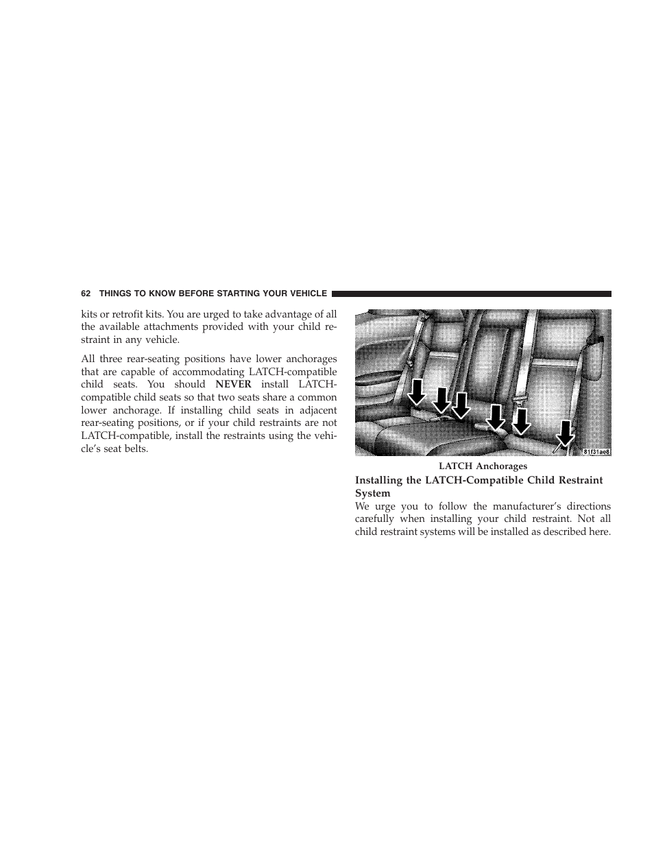 Dodge 2008 Challenger SRT8 User Manual | Page 64 / 385
