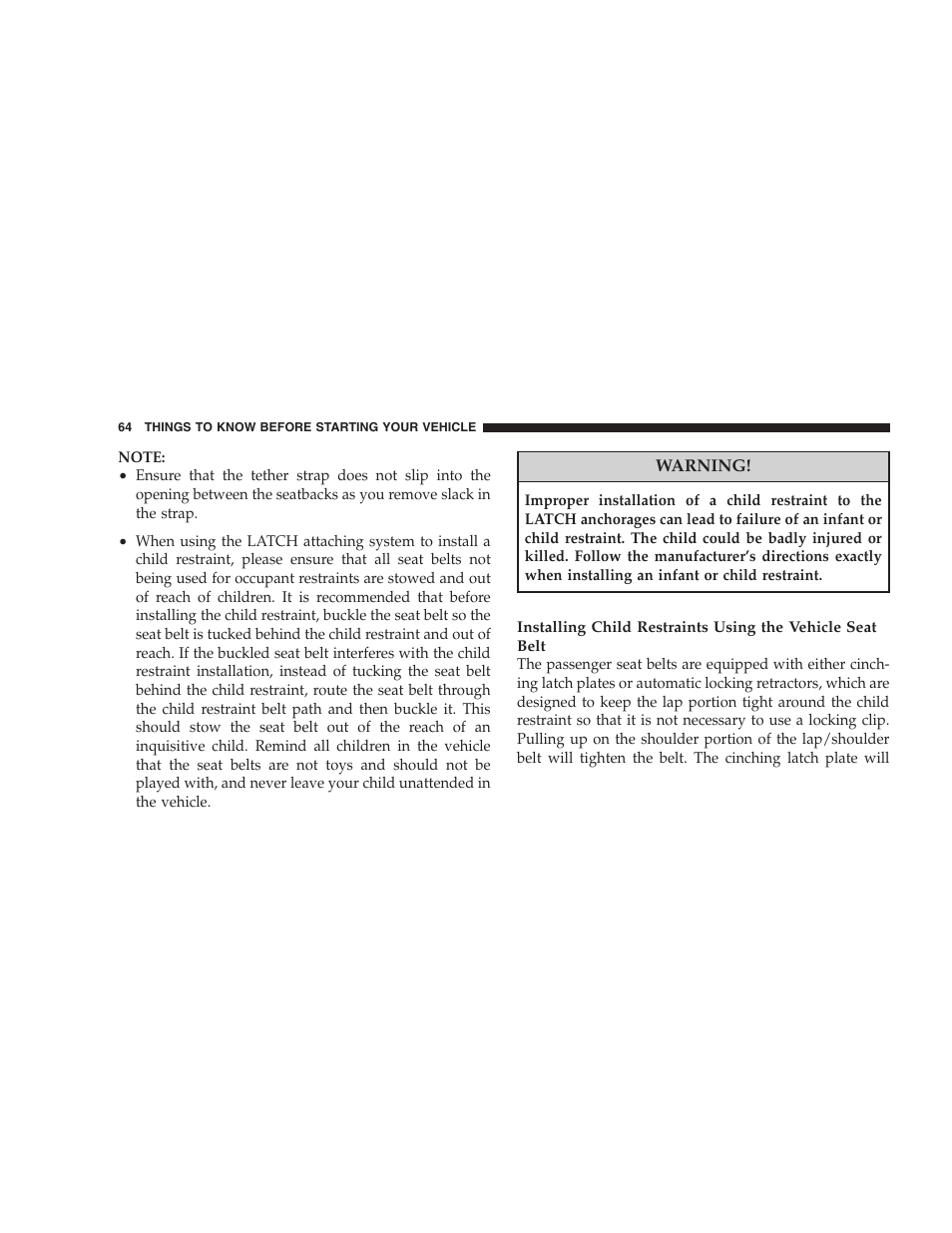 Dodge 2008 Challenger SRT8 User Manual | Page 66 / 385
