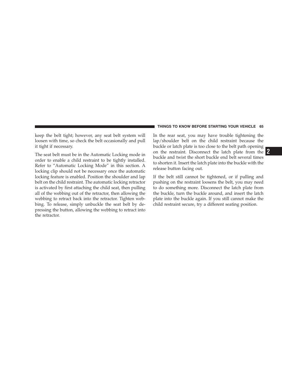 Dodge 2008 Challenger SRT8 User Manual | Page 67 / 385
