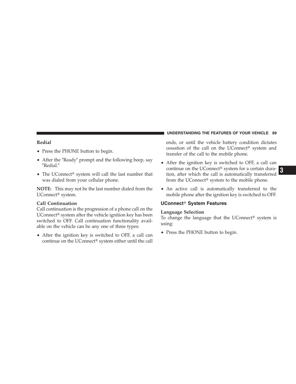 Uconnect system features, Uconnect௡ system features | Dodge 2008 Challenger SRT8 User Manual | Page 91 / 385