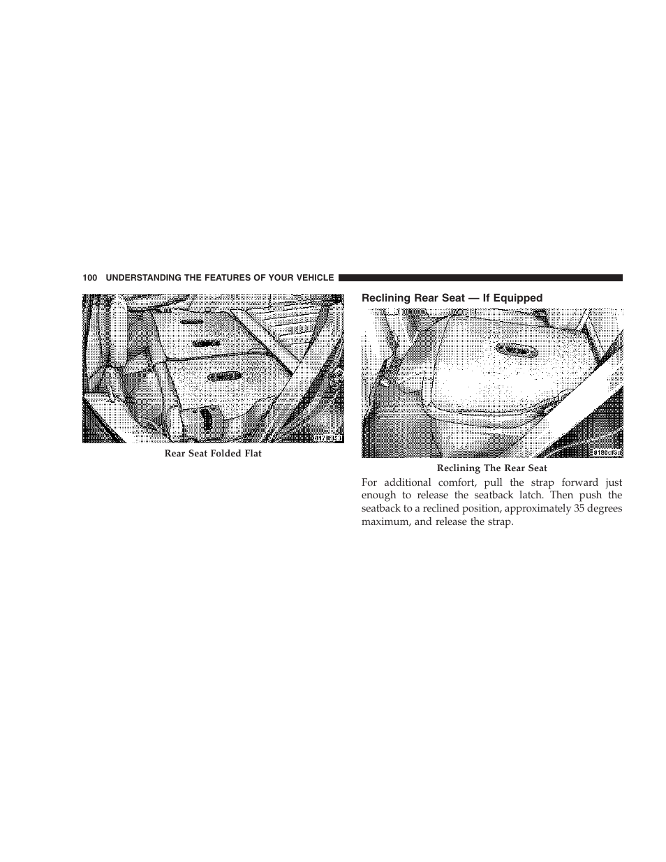 Reclining rear seat — if equipped | Dodge 2007 Caliber User Manual | Page 100 / 360