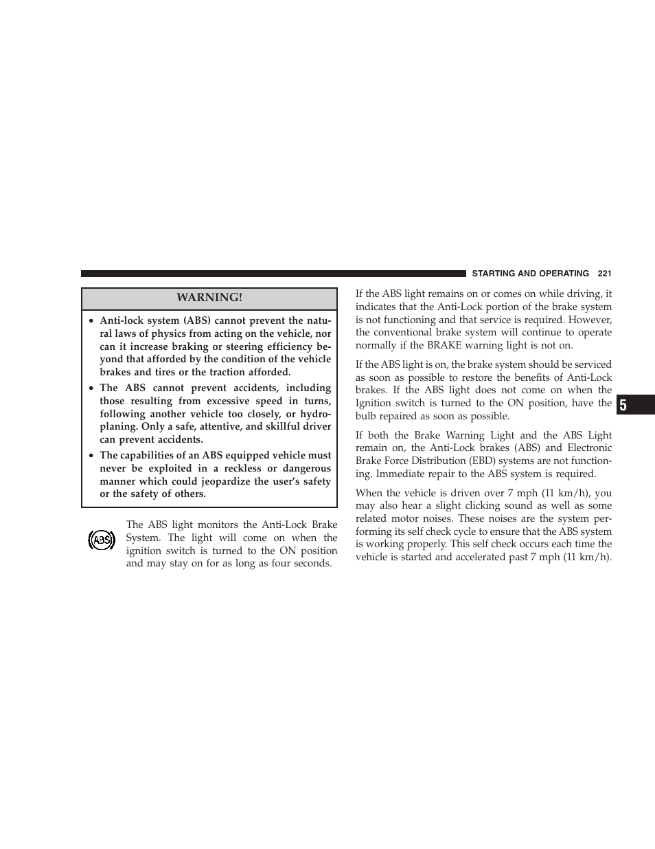 Dodge 2007 Caliber User Manual | Page 221 / 360