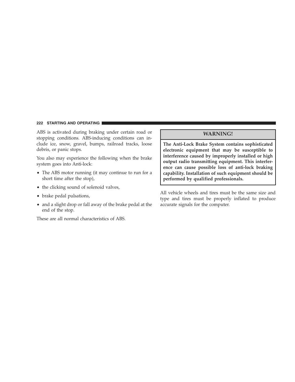 Dodge 2007 Caliber User Manual | Page 222 / 360