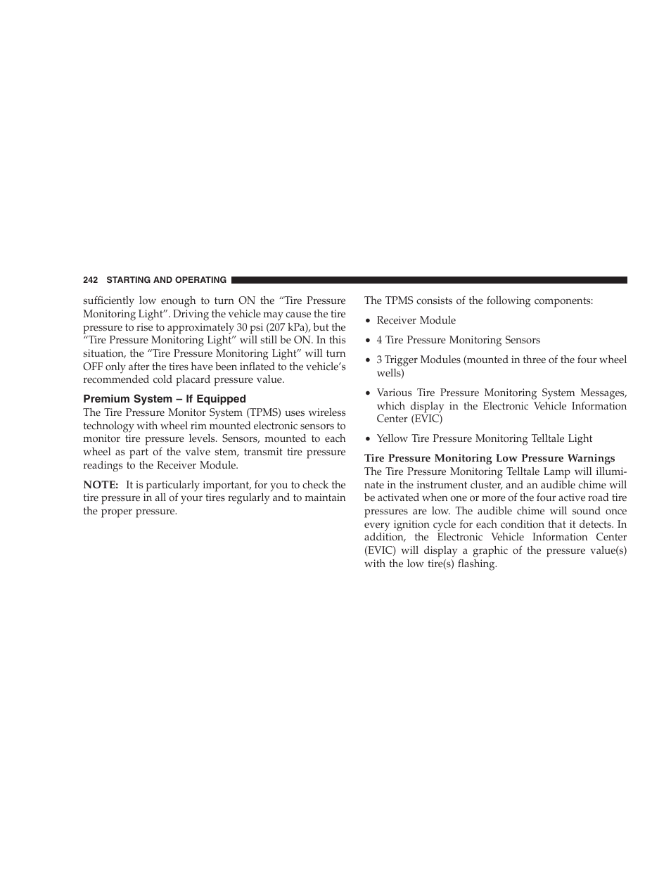 Premium system – if equipped | Dodge 2007 Caliber User Manual | Page 242 / 360