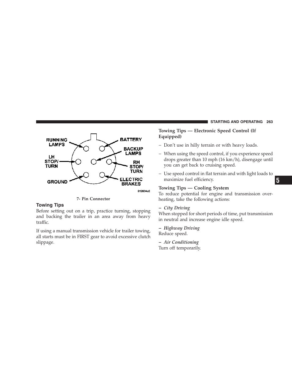 Towing tips | Dodge 2007 Caliber User Manual | Page 263 / 360
