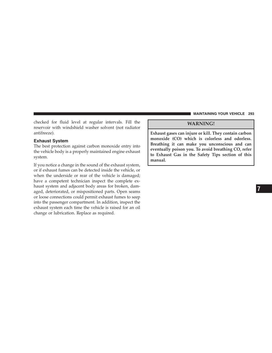Exhaust system | Dodge 2007 Caliber User Manual | Page 293 / 360