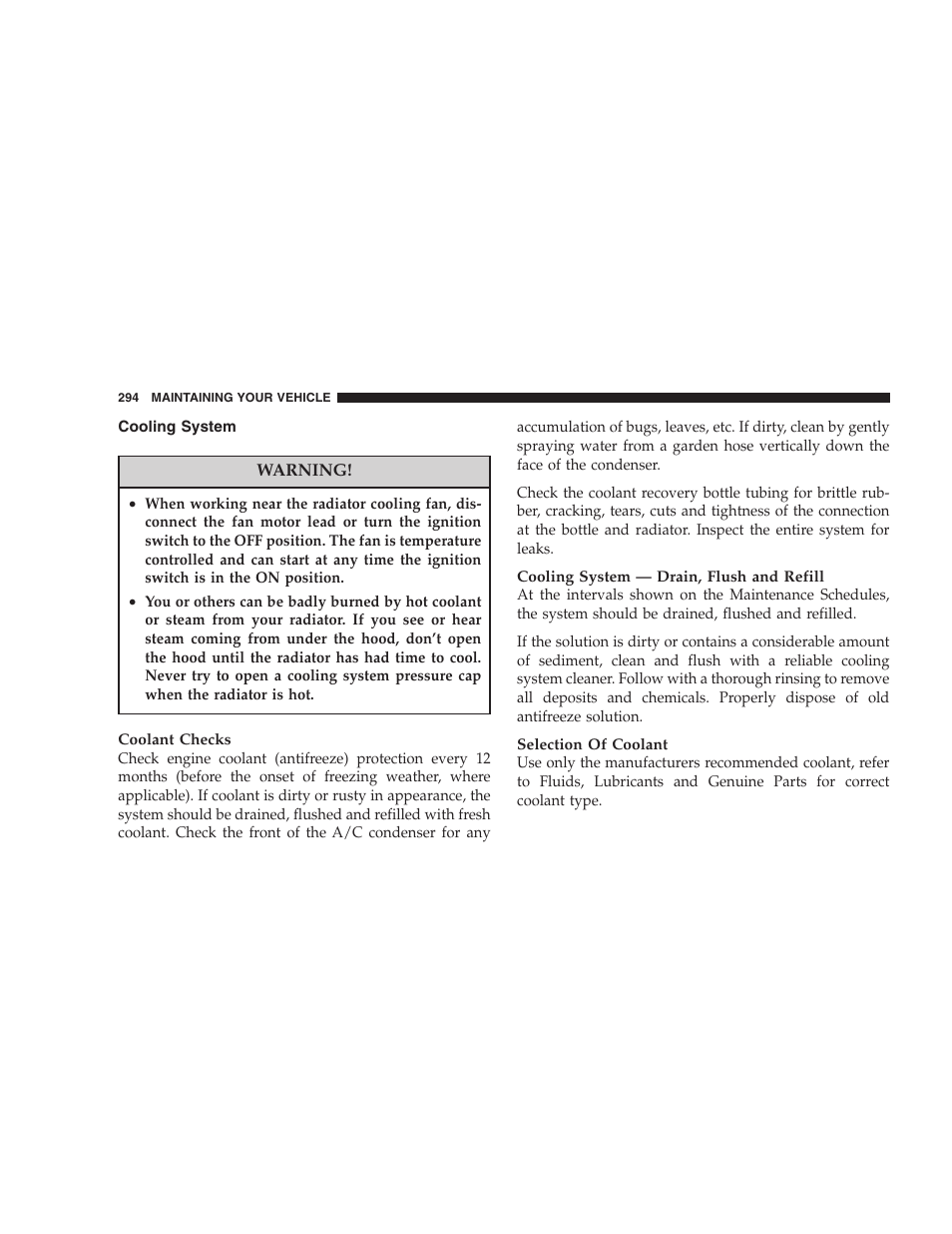 Cooling system | Dodge 2007 Caliber User Manual | Page 294 / 360