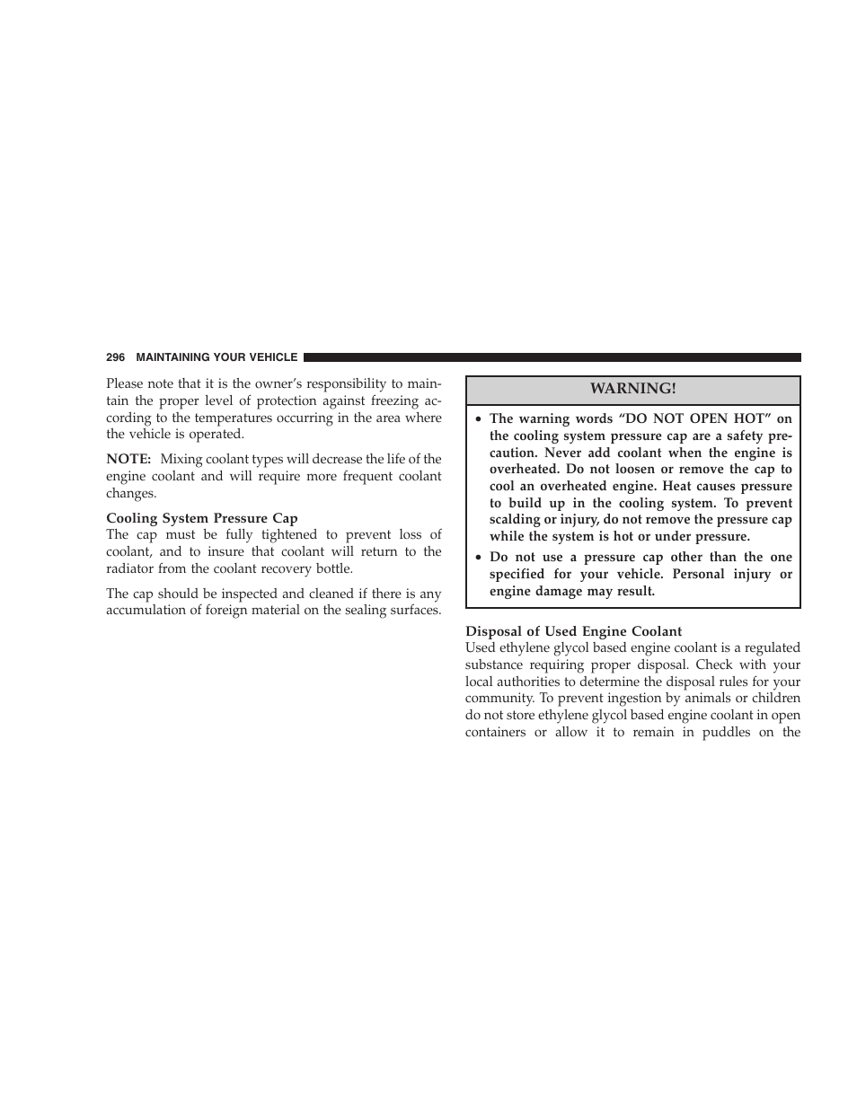 Dodge 2007 Caliber User Manual | Page 296 / 360