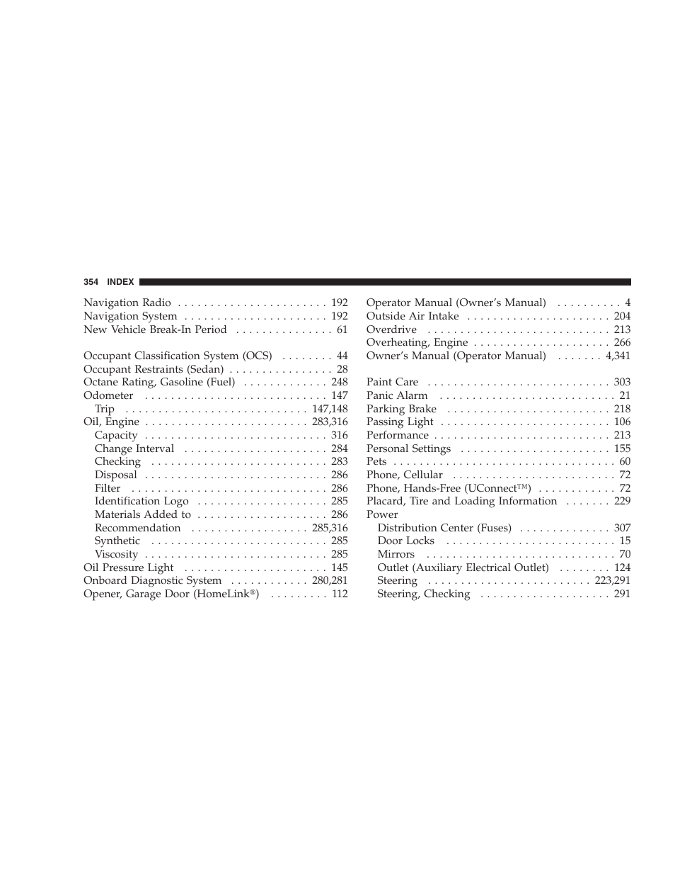 Dodge 2007 Caliber User Manual | Page 354 / 360