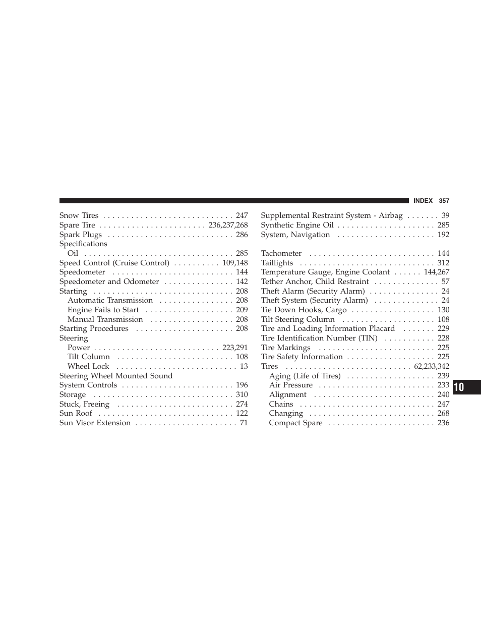 Dodge 2007 Caliber User Manual | Page 357 / 360