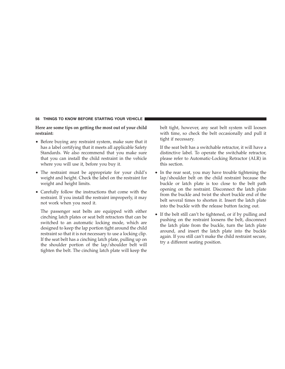 Dodge 2007 Caliber User Manual | Page 56 / 360