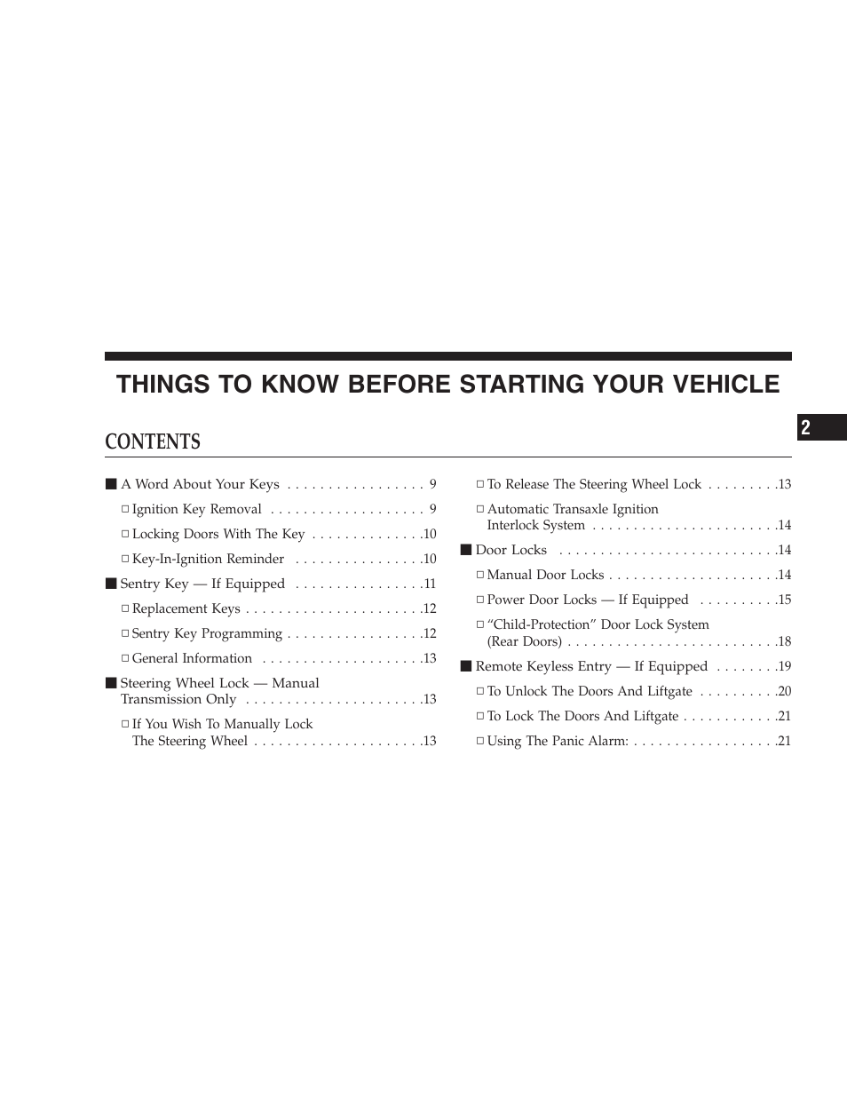 Dodge 2007 Caliber User Manual | Page 7 / 360