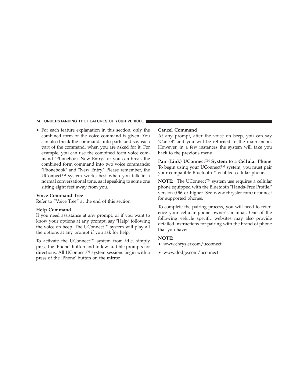 Dodge 2007 Caliber User Manual | Page 74 / 360