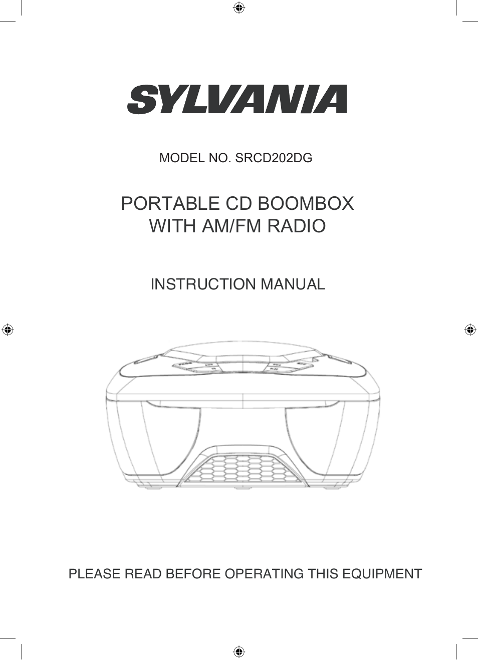 Curtis SRCD202DG User Manual | 8 pages