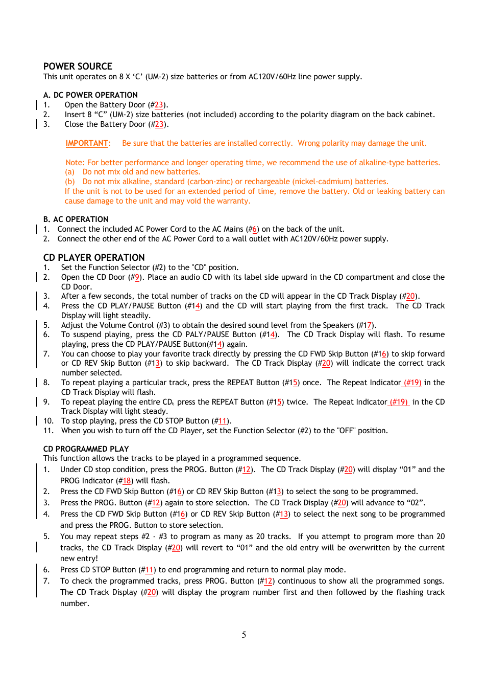 Curtis SRCD243DG User Manual | Page 6 / 8