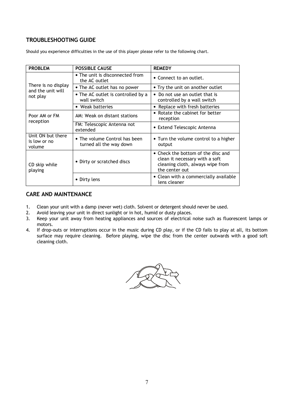 Curtis SRCD243DG User Manual | Page 8 / 8