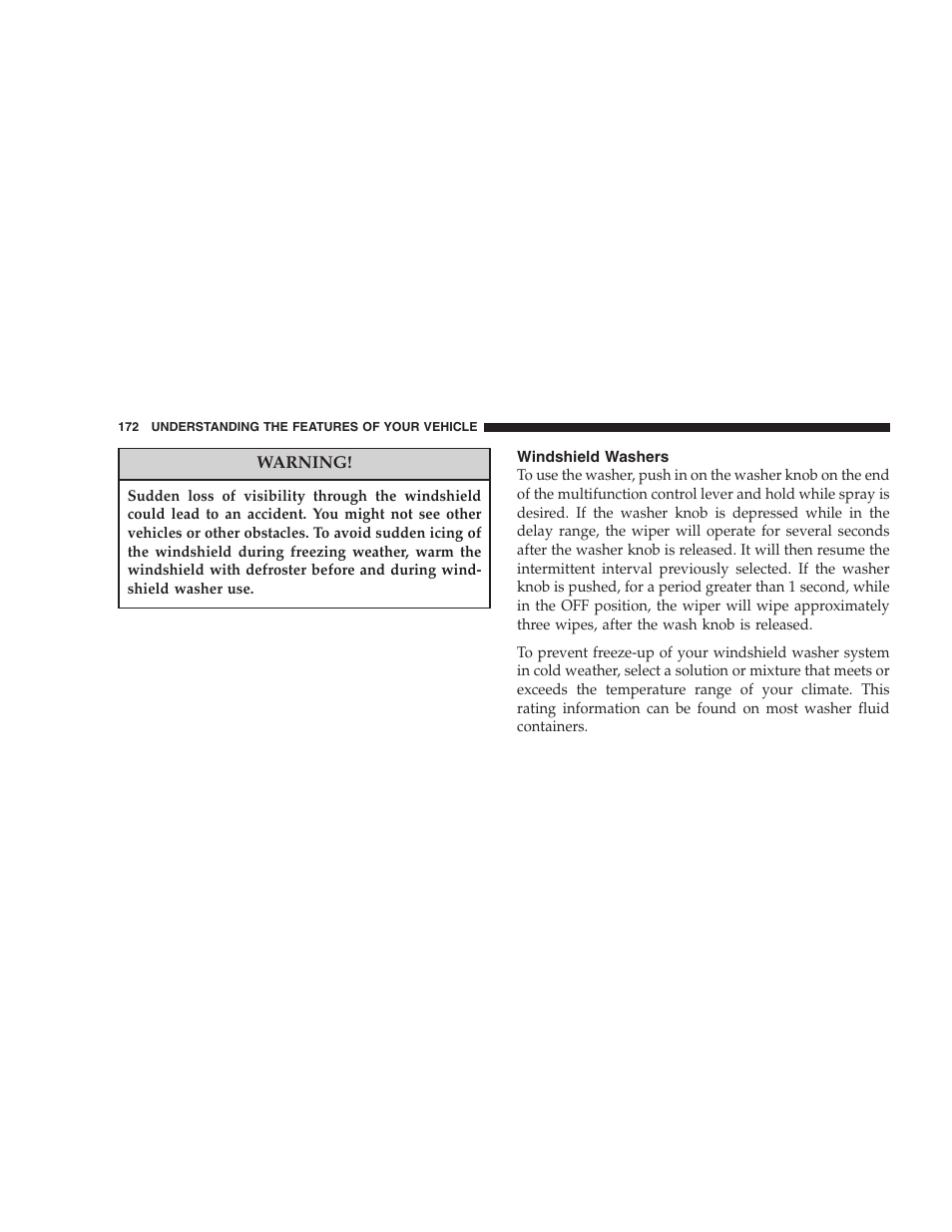 Windshield washers | Dodge 2007  Ram Pickup 3500 User Manual | Page 172 / 568
