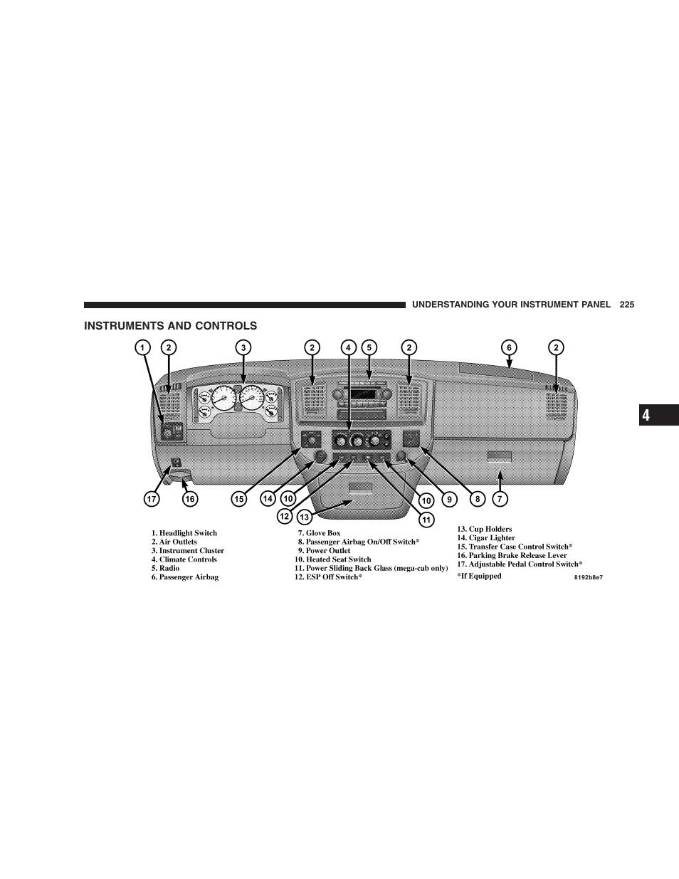 Instruments and controls | Dodge 2007  Ram Pickup 3500 User Manual | Page 225 / 568