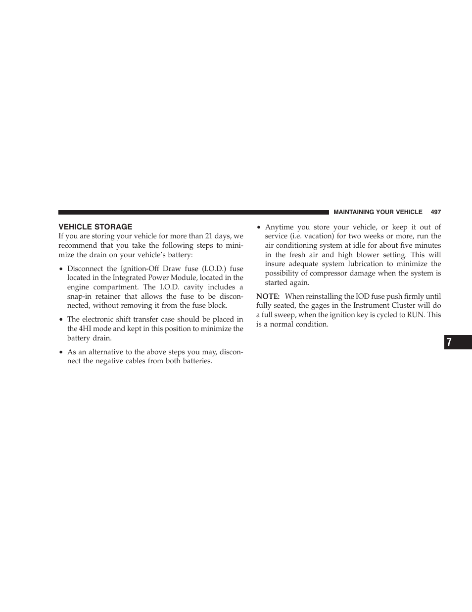 Vehicle storage | Dodge 2007  Ram Pickup 3500 User Manual | Page 497 / 568