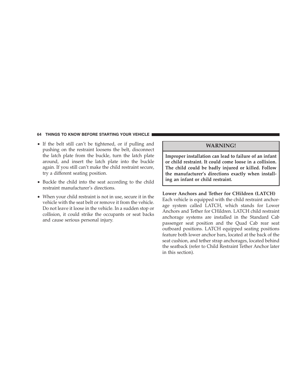 Dodge 2007  Ram Pickup 3500 User Manual | Page 64 / 568