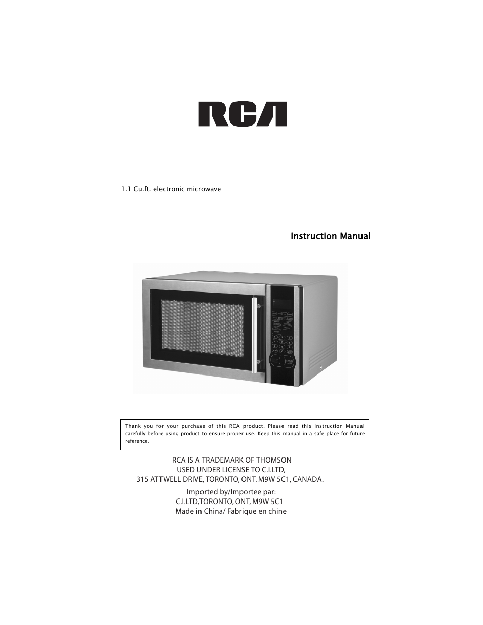 Curtis RMW1166 User Manual | 19 pages