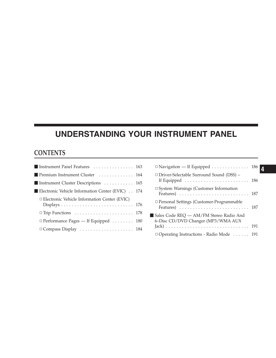 Dodge 2009 DX-48 Charger SRT8 User Manual | Page 161 / 443