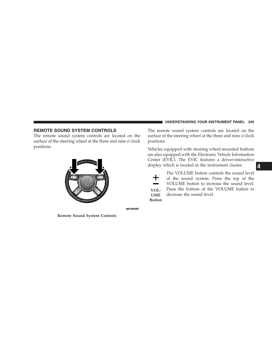 Remote sound system controls | Dodge 2009 DX-48 Charger SRT8 User Manual | Page 247 / 443