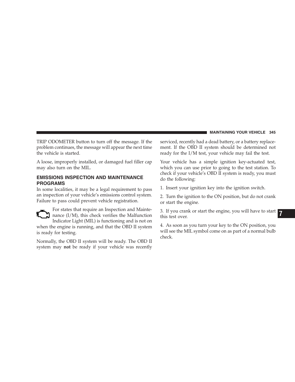 Emissions inspection and maintenance programs, Emissions inspection and maintenance, Programs | Dodge 2009 DX-48 Charger SRT8 User Manual | Page 347 / 443