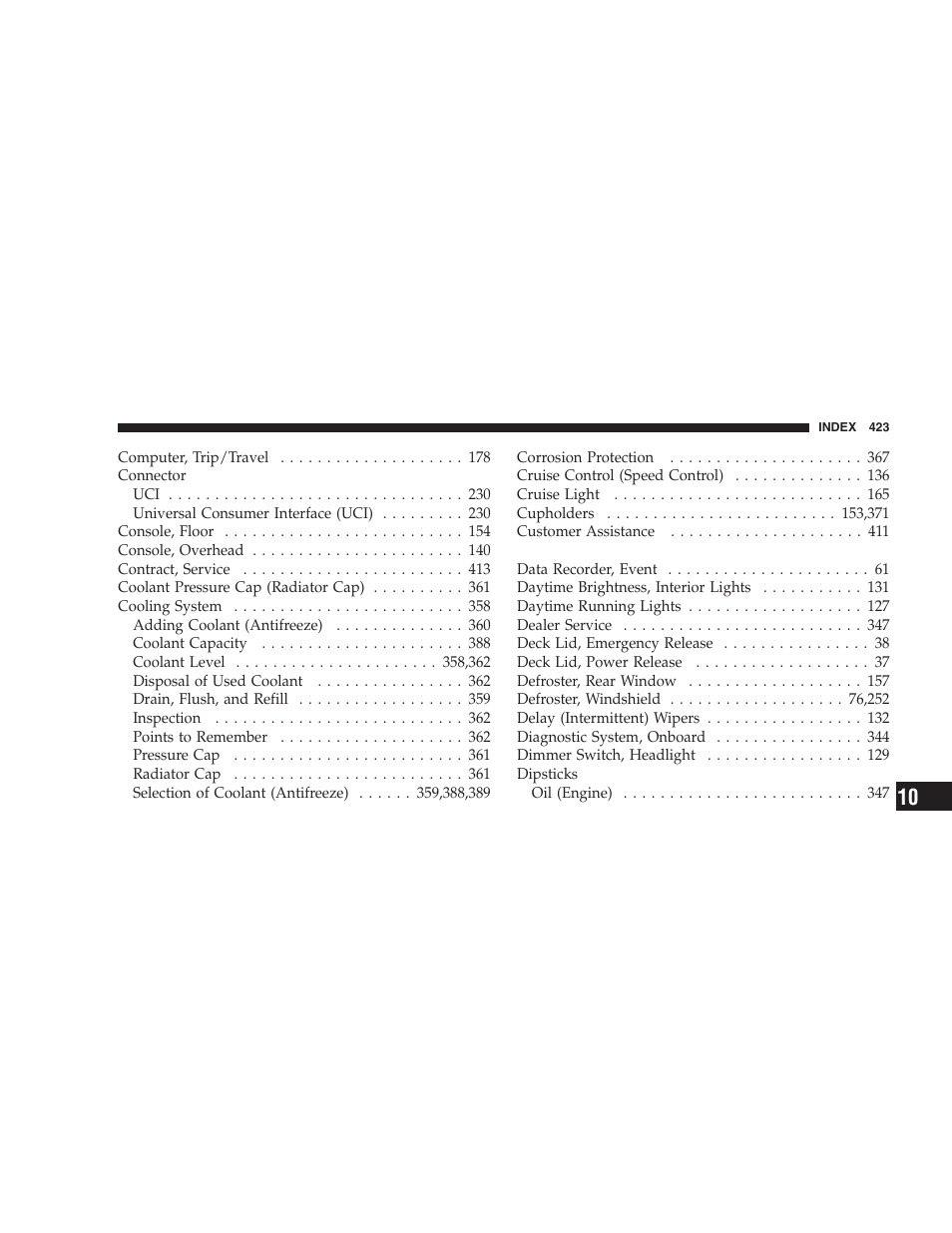 Dodge 2009 DX-48 Charger SRT8 User Manual | Page 425 / 443