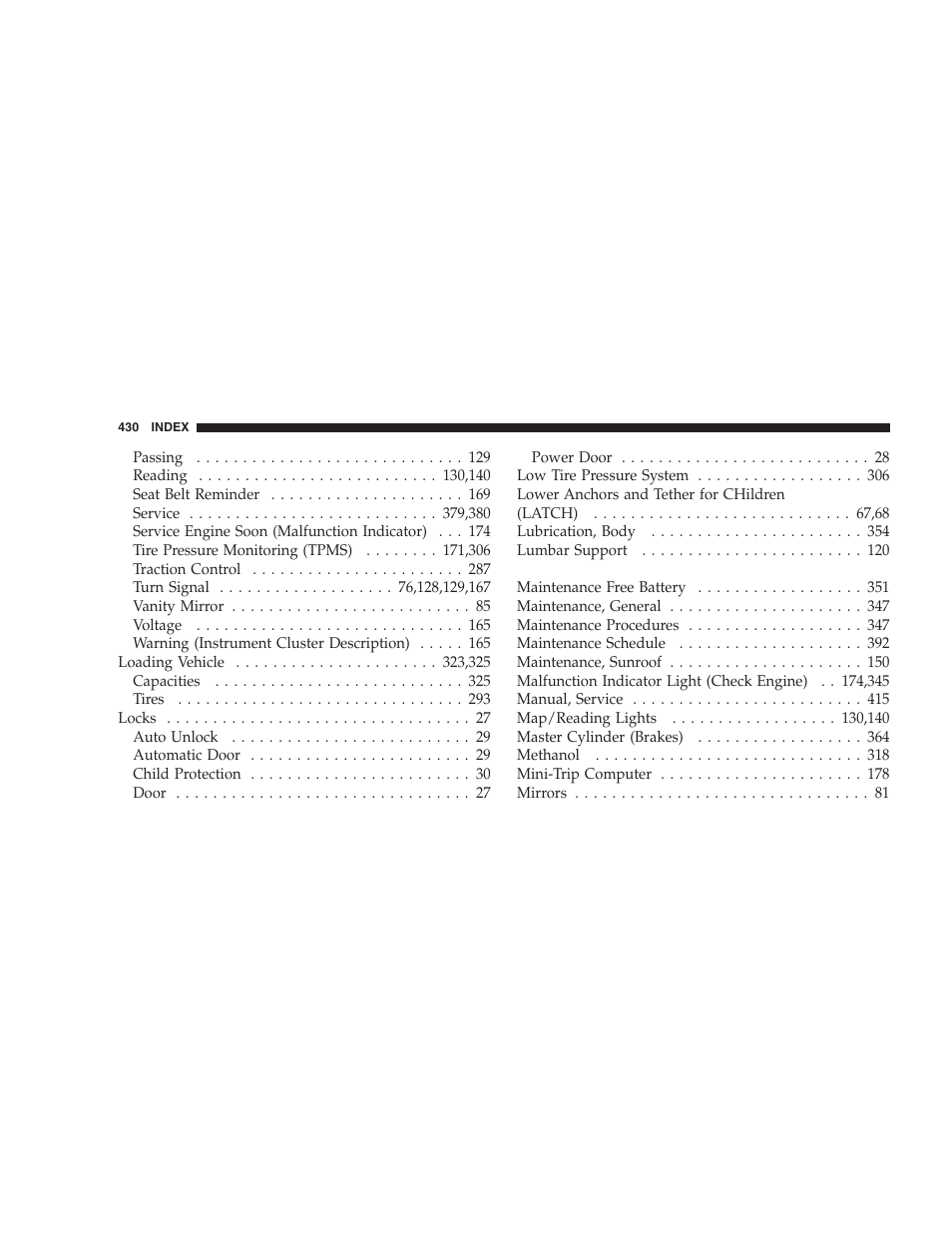 Dodge 2009 DX-48 Charger SRT8 User Manual | Page 432 / 443