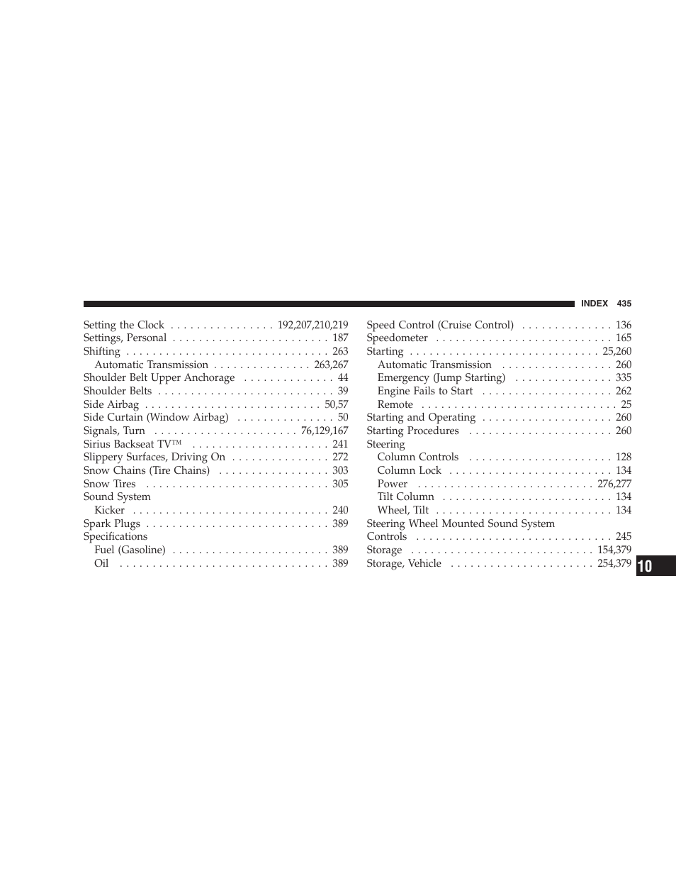 Dodge 2009 DX-48 Charger SRT8 User Manual | Page 437 / 443