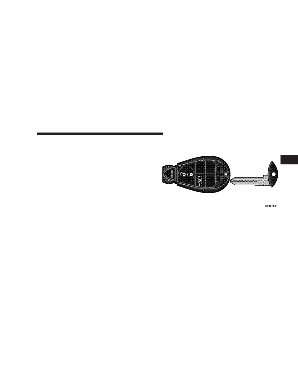 Fob with integrated key | Dodge 2008 Charger User Manual | Page 13 / 466