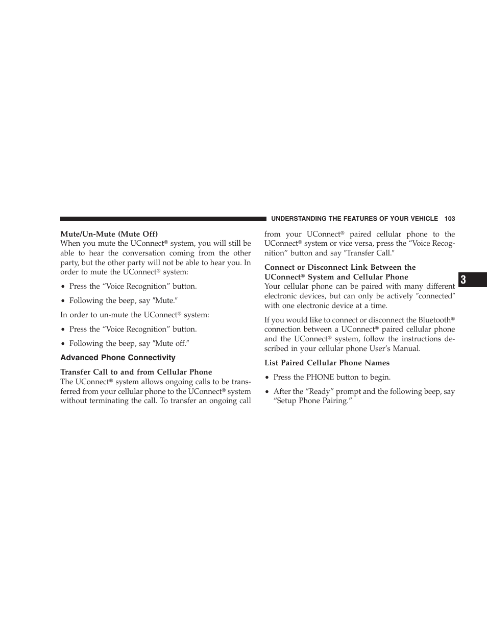 Advanced phone connectivity | Dodge 2008 DX-49 Magnum SRT8 User Manual | Page 105 / 476