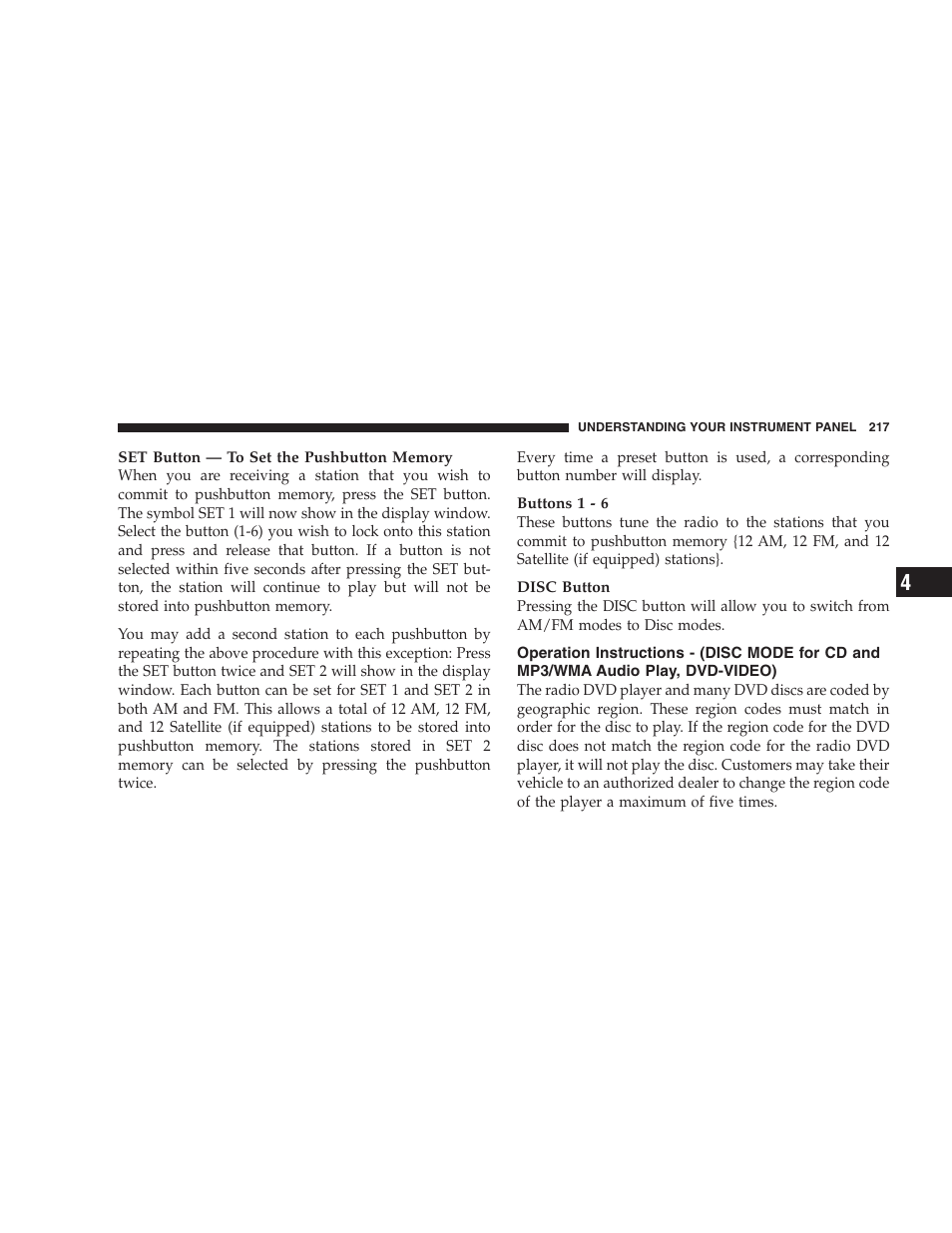 Dodge 2008 DX-49 Magnum SRT8 User Manual | Page 219 / 476