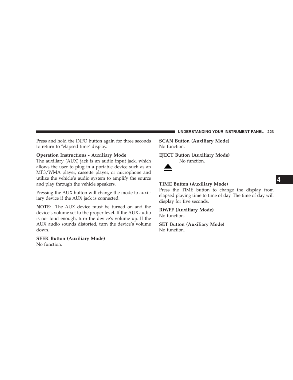 Dodge 2008 DX-49 Magnum SRT8 User Manual | Page 225 / 476