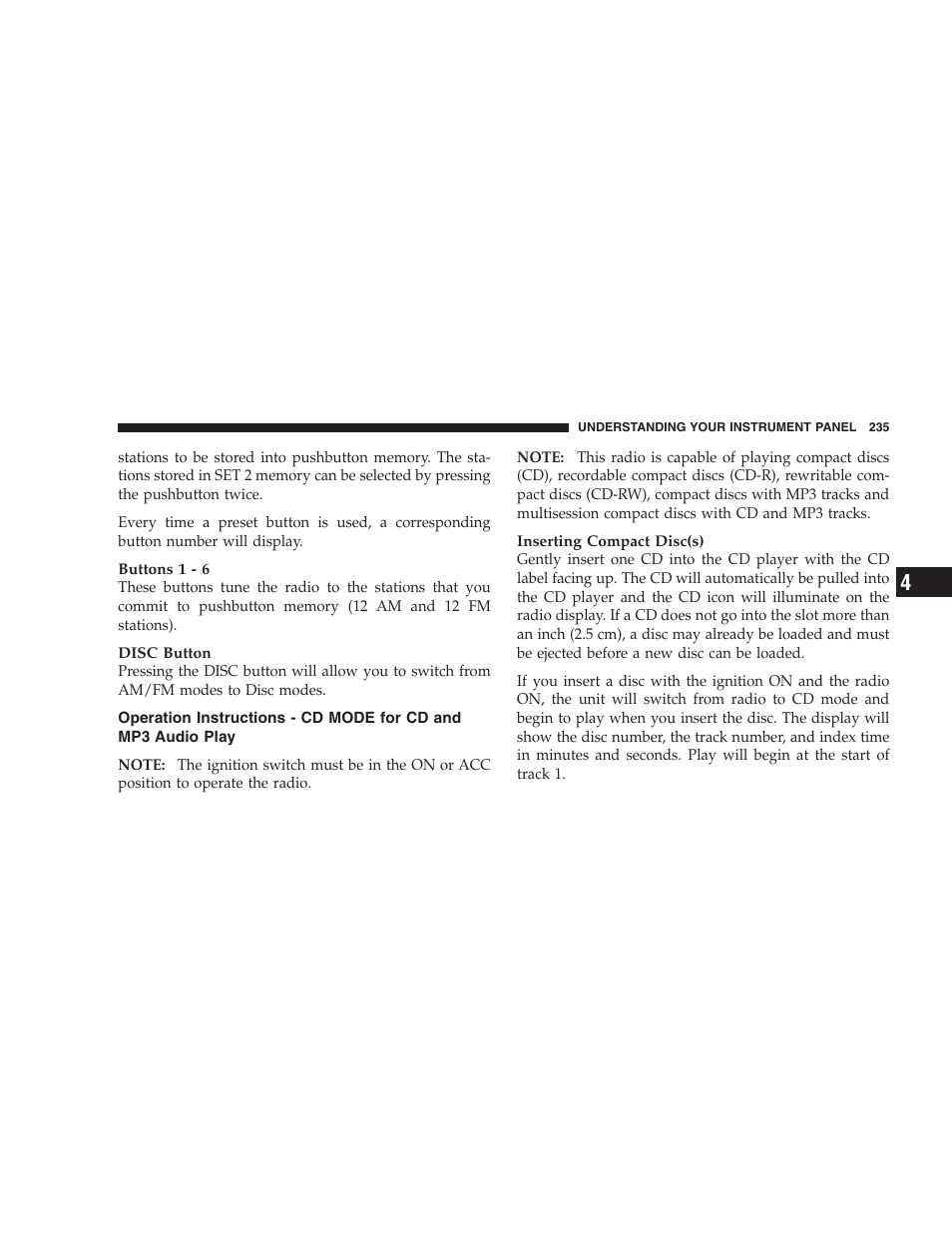 Dodge 2008 DX-49 Magnum SRT8 User Manual | Page 237 / 476
