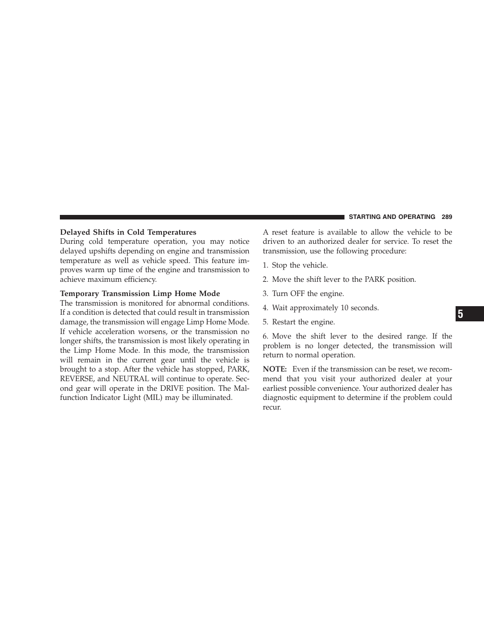 Dodge 2008 DX-49 Magnum SRT8 User Manual | Page 291 / 476